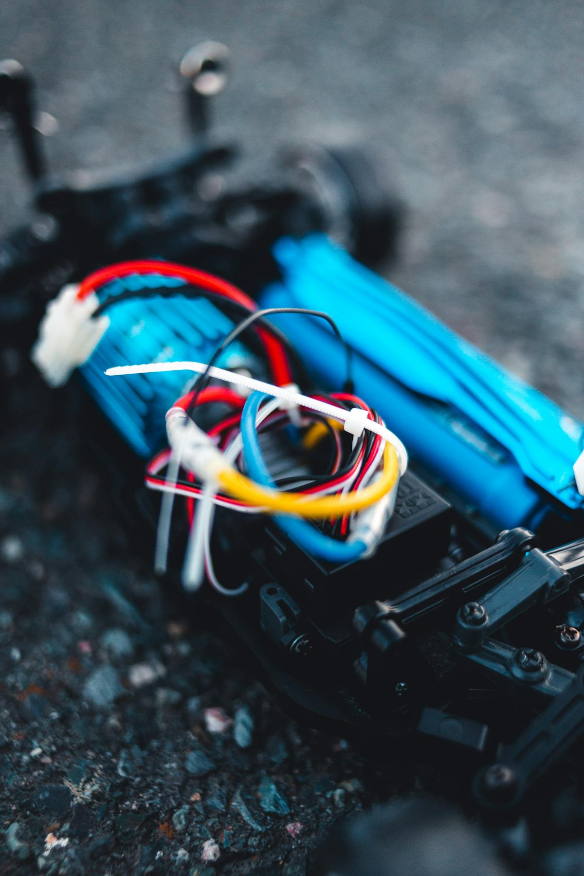 RC car on a prepared track surface